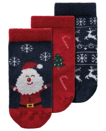 Name It Richristmas   Pack Strømper Dark Sapphire 50 56 Cm