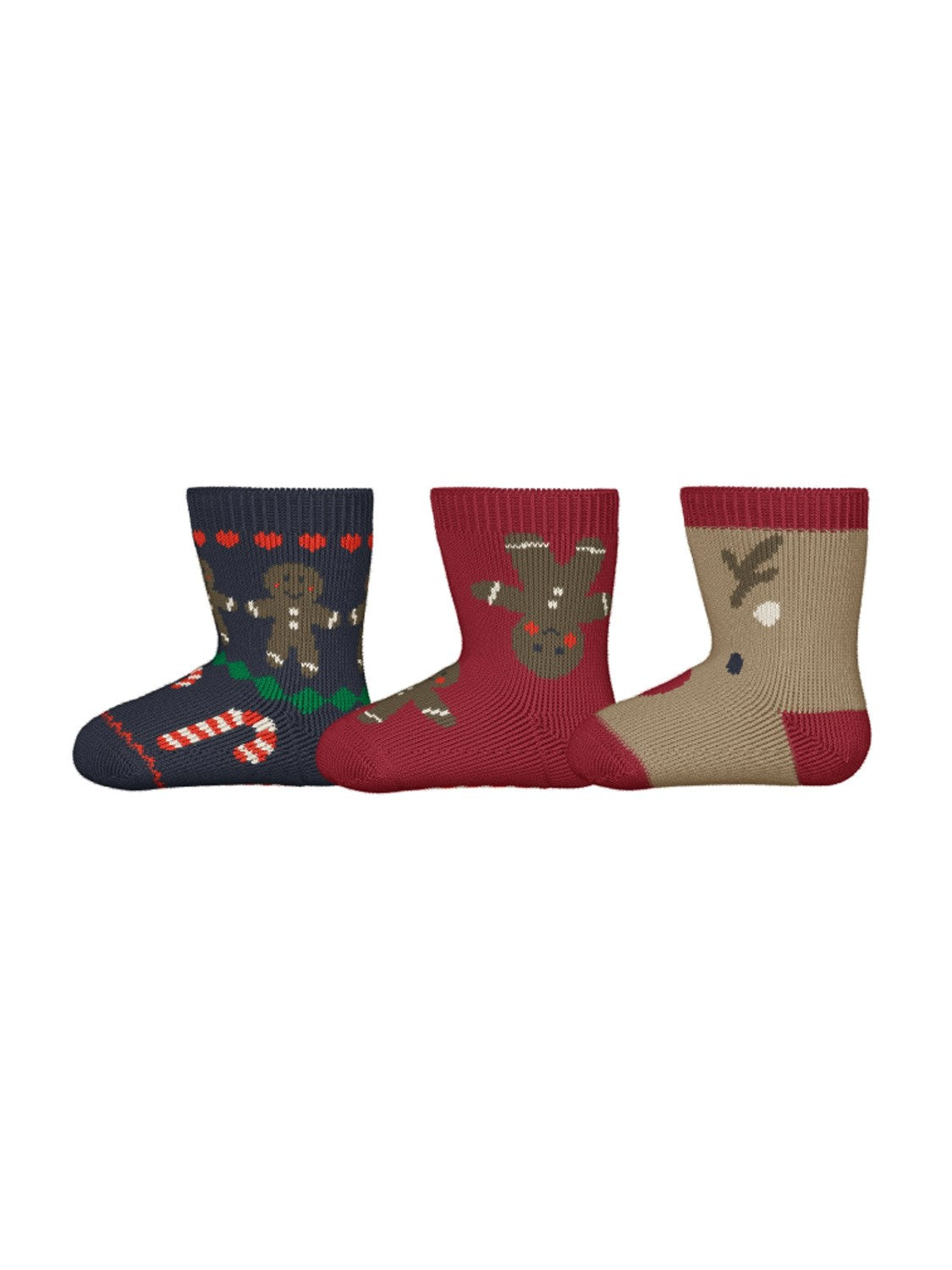 Name It Richristmas   Pack Strømper Jester Red 50 56 Cm