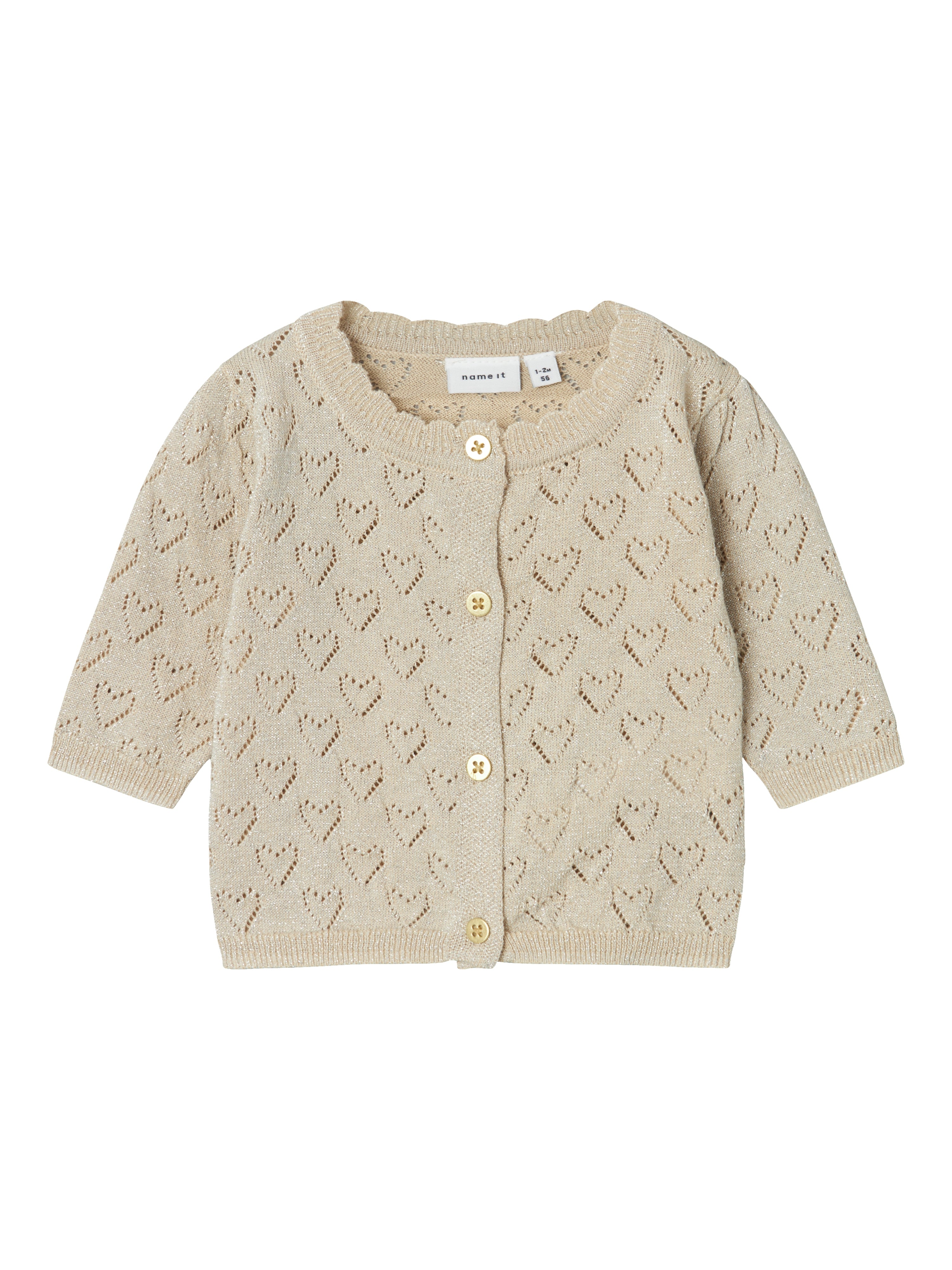 Name It Riglitter Strik Cardigan Frosted Almond 50 Cm