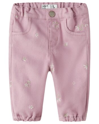 Name It Rose Loose Twill Pants Dawn Pink 50 Cm