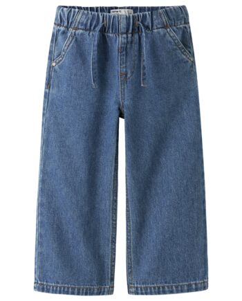 Name It Rose Wide Pull Up Jeans Medium Blue Denim 92 Cm