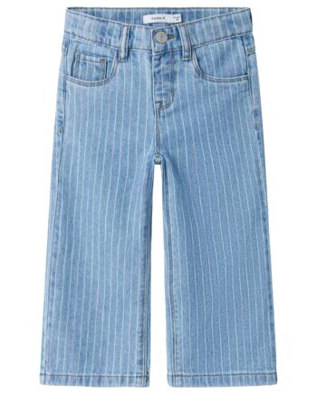 Name It Rose Wide Stripe Jeans Light Blue Denim 92 Cm