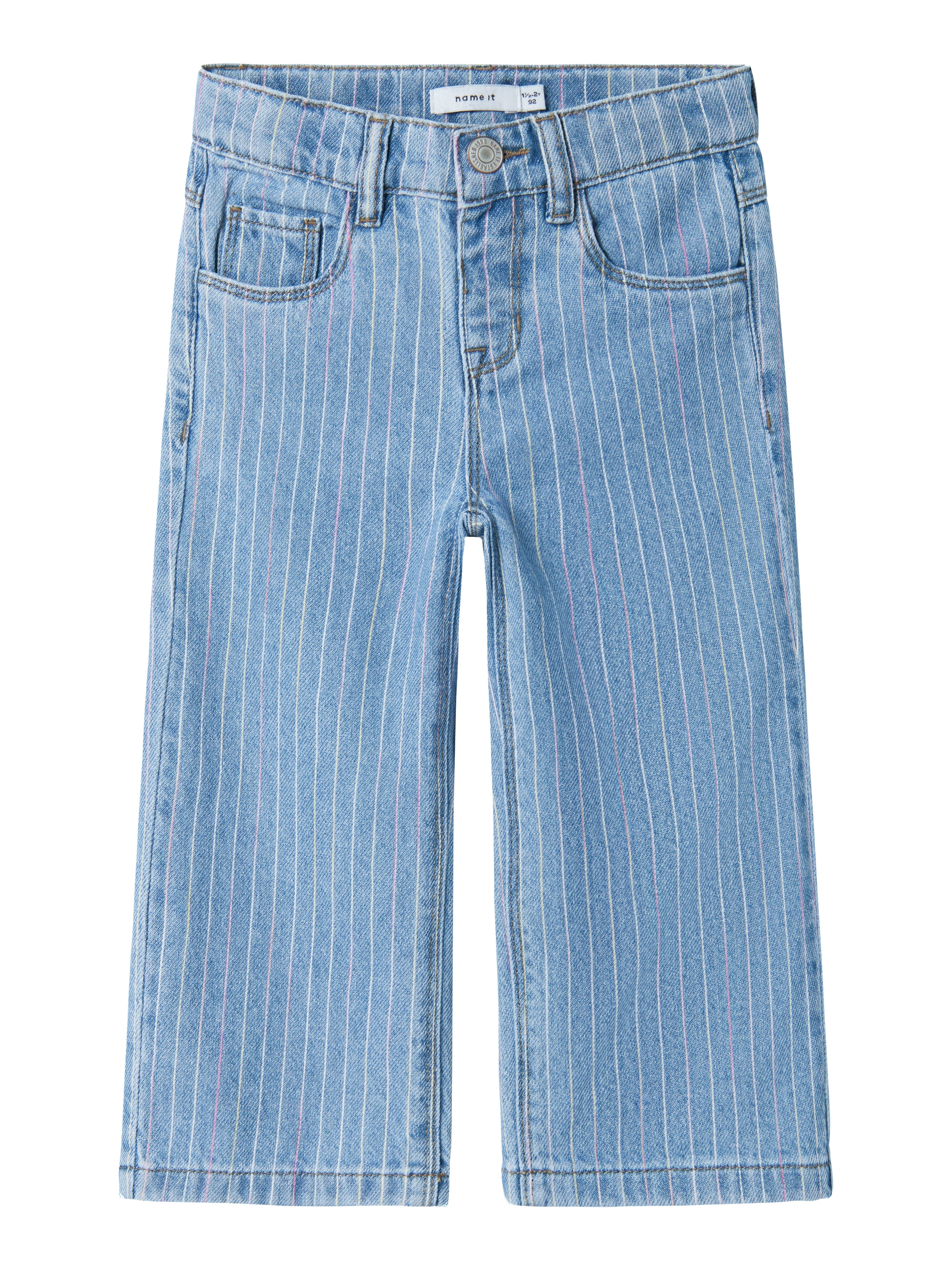 Name It Rose Wide Stripe Jeans Light Blue Denim 92 Cm