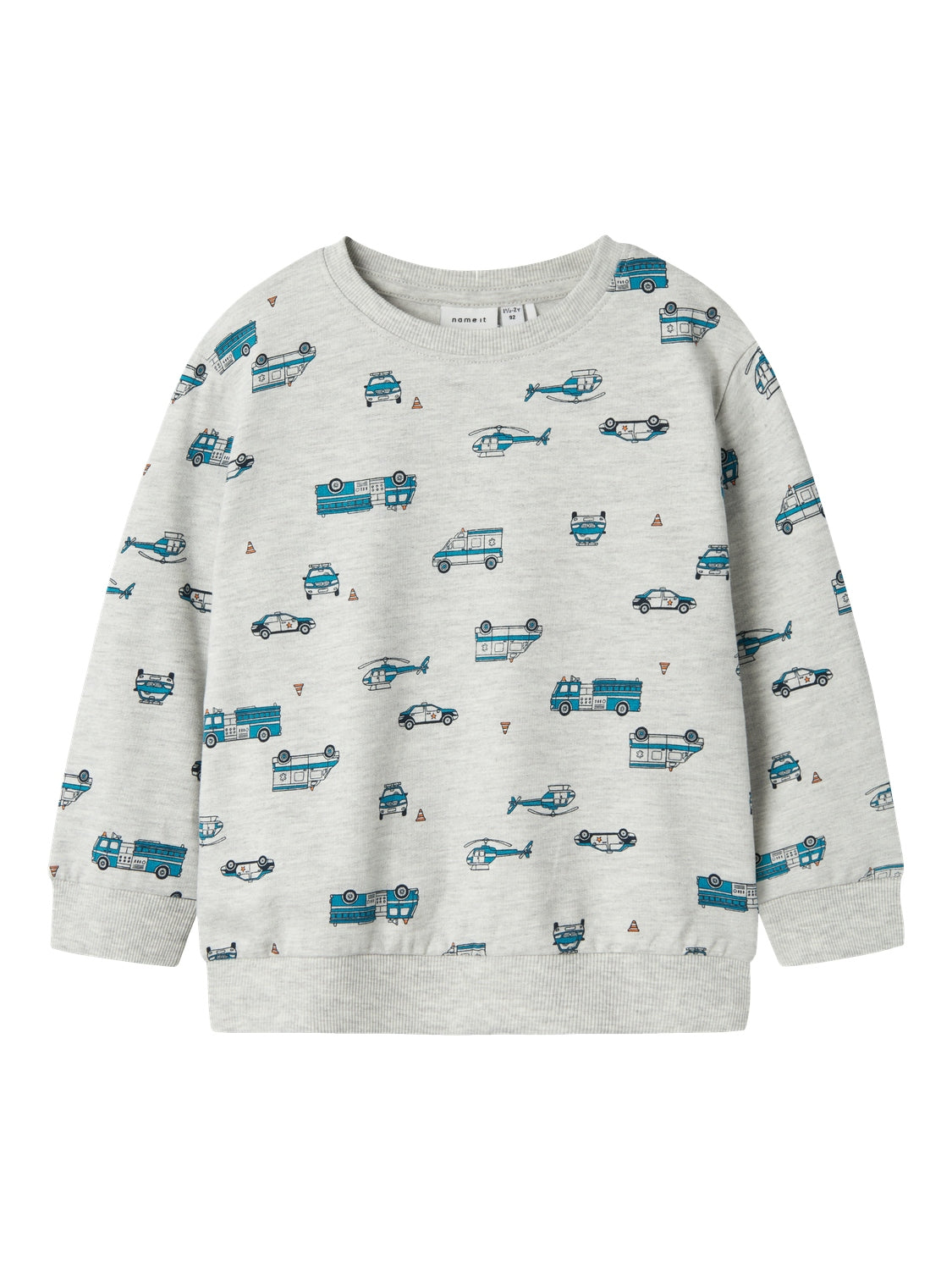 Name It Troy Sweat Shirt Light Grey Melange 92 Cm