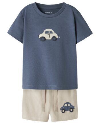 Name It Vacion Ss Top Shorts Set Vintage Indigo 56 Cm