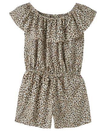 Name It Vinaya Ss Playsuit Turtledove Leopard 92 Cm