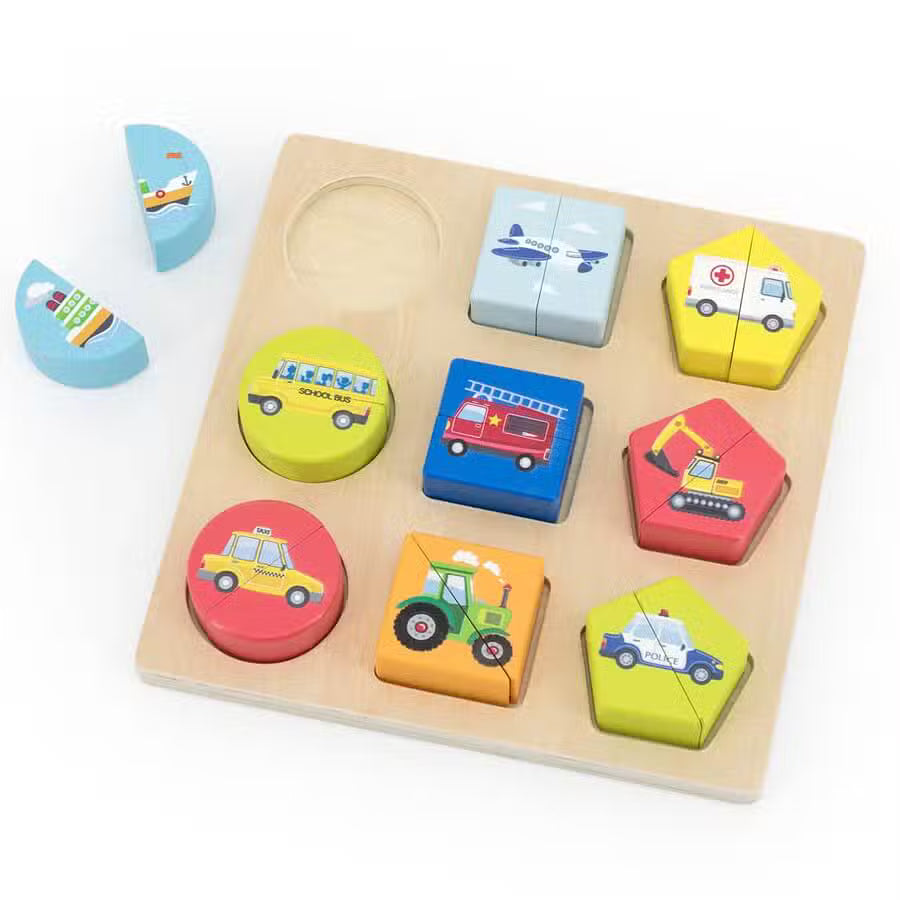 New Classic Toys Puslespil Delt Køretøjer