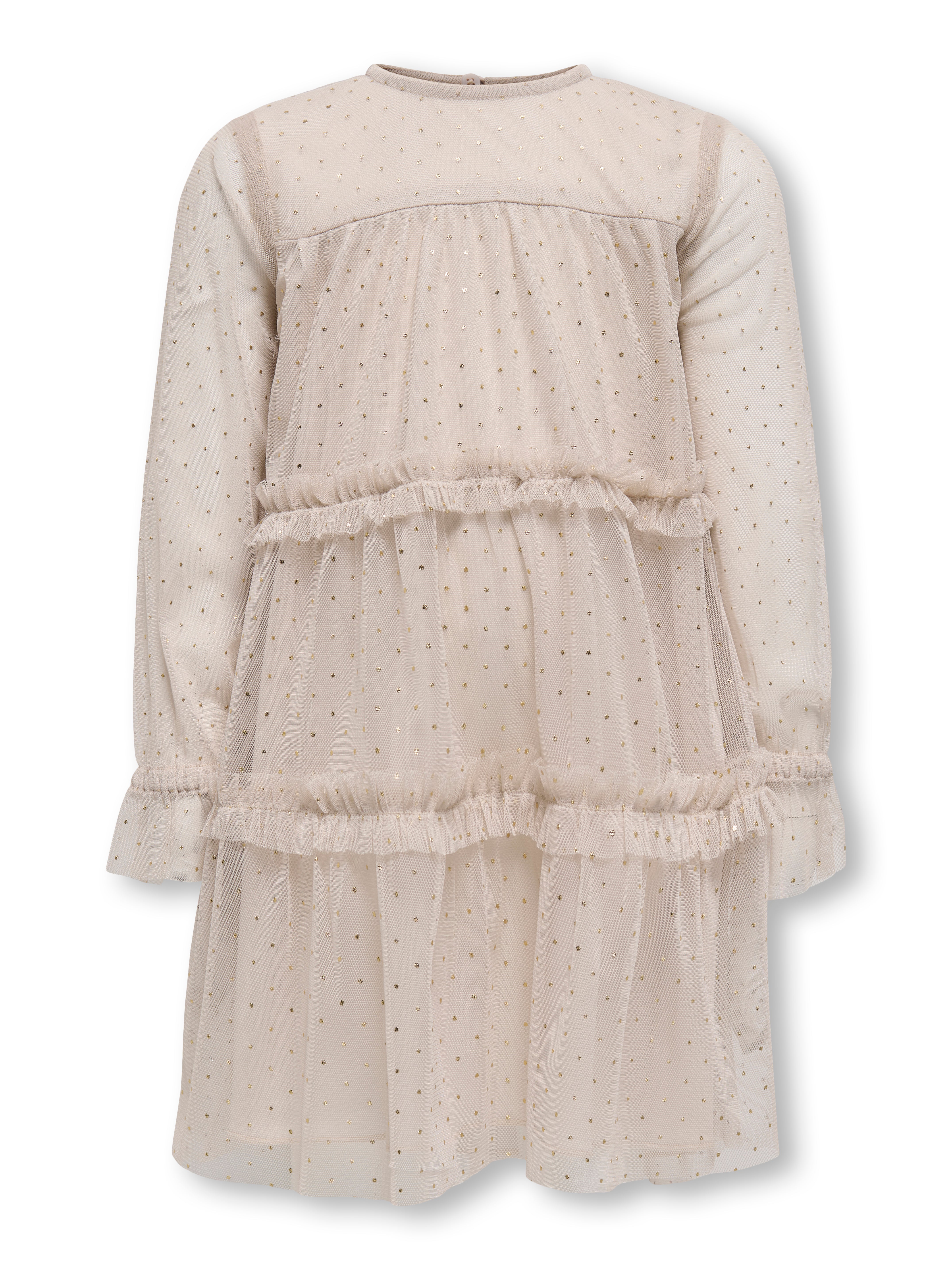 Only Mini Adaline Gold Dot Dress Silver Gray 86 Cm