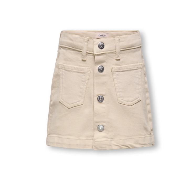Only Mini Amazing Col Skirt Tai Denim Oatmeal 92 Cm
