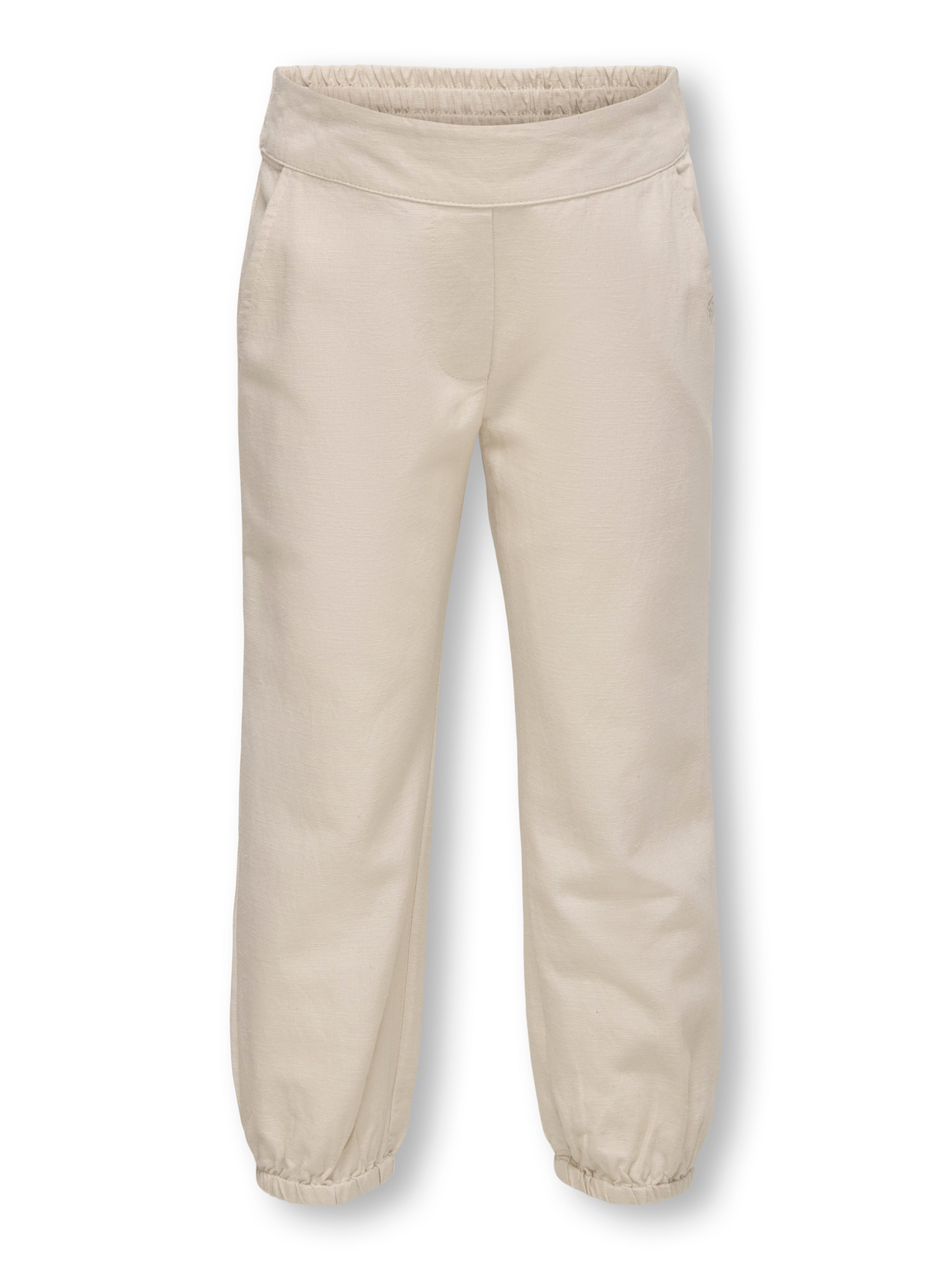 Only Mini Annabell Linen Pants Pumice Stone 92 Cm