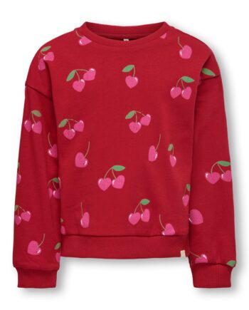 Only Mini Artsy Loose Sweatshirt Equestrian Red 92 Cm