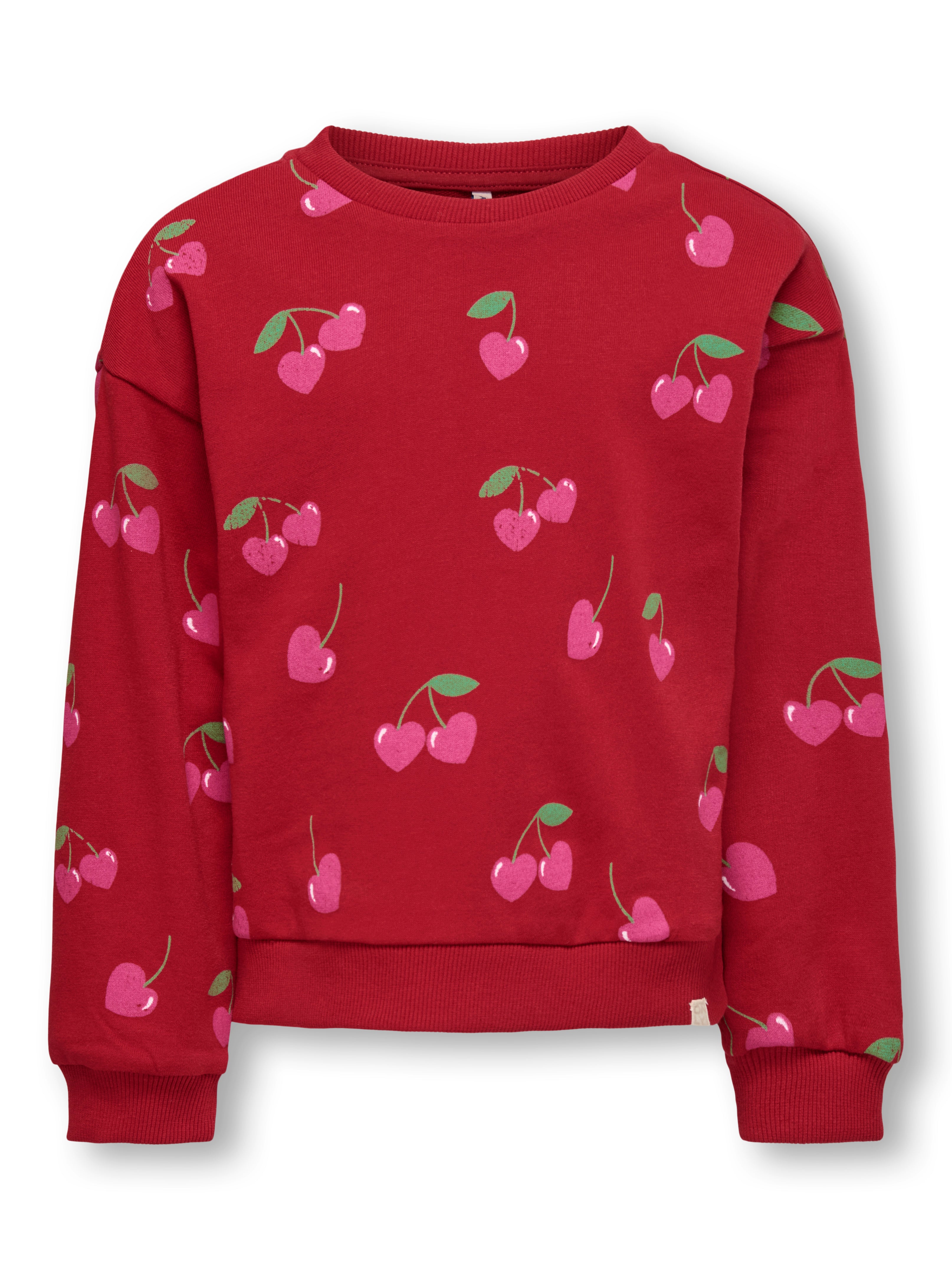 Only Mini Artsy Loose Sweatshirt Equestrian Red 92 Cm