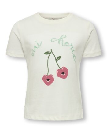 Only Mini Candy Life Printed Tee Cloud Dancer 92 Cm