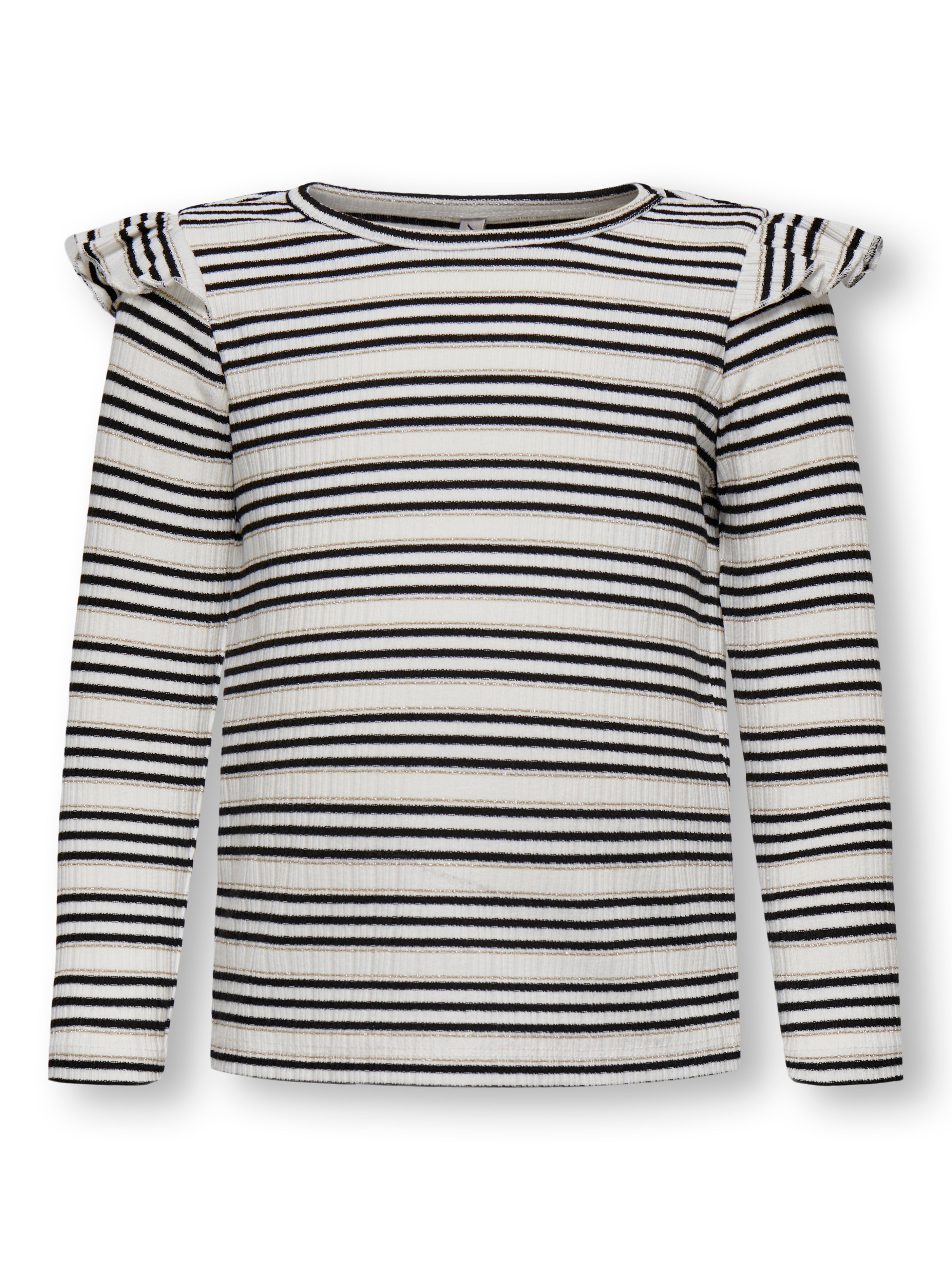 Only Mini Cecilia Frill Glitter Top Cloud Dancer 92 Cm