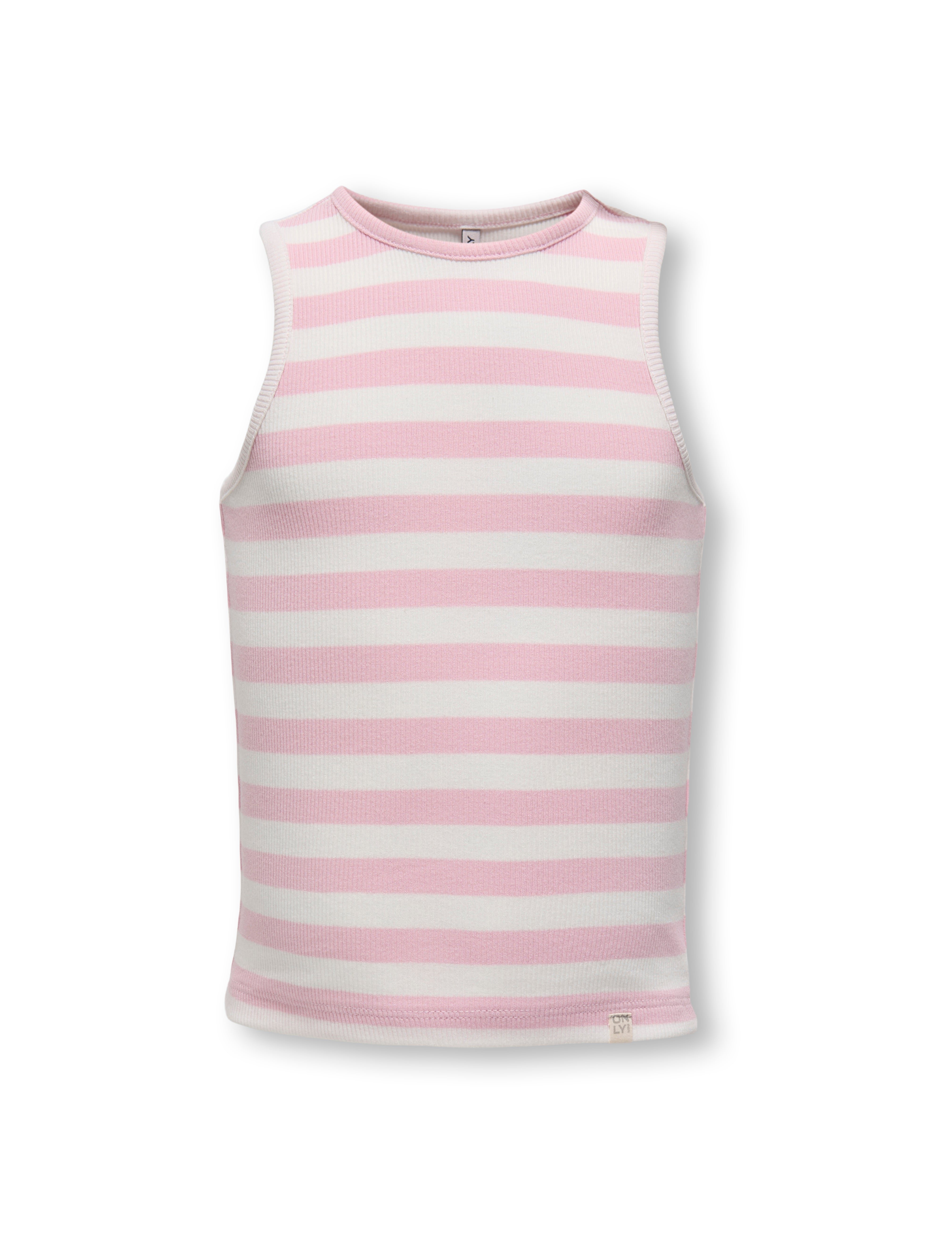 Only Mini Kenya Rib Tank Top Roseate Spoonbill Cloud Dancer 92 Cm