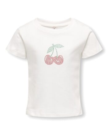 Only Mini Kira Life Bling Top Cloud Dancer Cherry 92 Cm