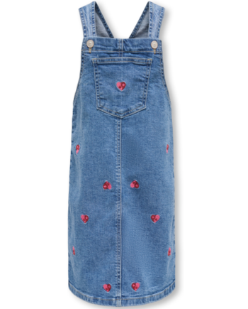 Only Mini Klara Heart Spencer Dress Light Blue Denim 92 Cm