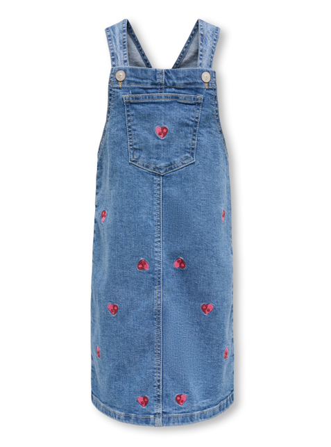 Only Mini Klara Heart Spencer Dress Light Blue Denim 92 Cm