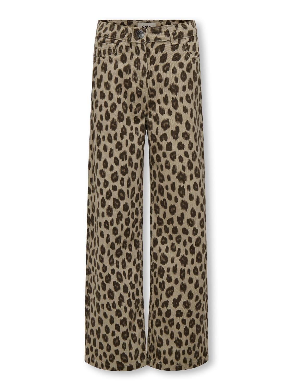 Only Mini Leo Wide Pants Beige Leo 92 Cm