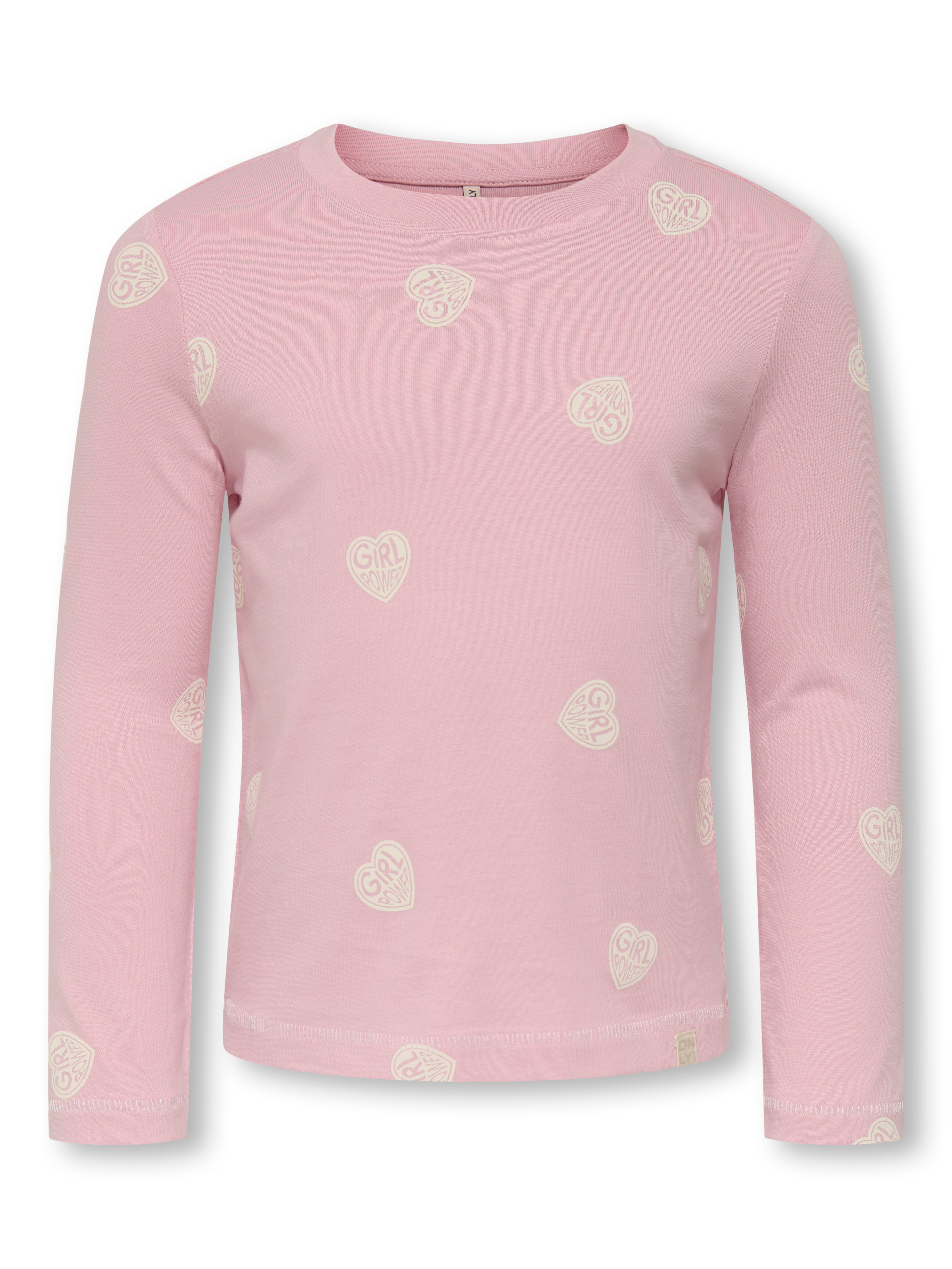Only Mini Lilia Life Ls Tee Bleached Mauve 92 Cm