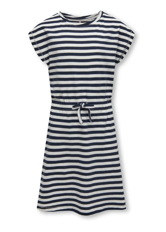 Only Mini May Life Ss Dress Navy Blazer Cloud Dancer 92 Cm
