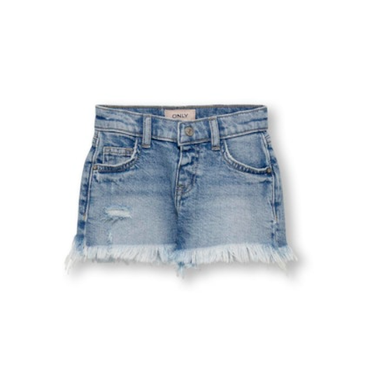 Only Mini Robyn Vintage Denim Shorts Light Blue Denim 80 Cm