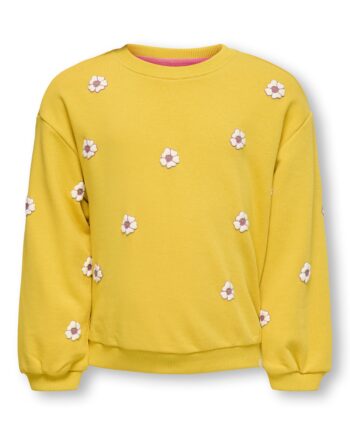 Only Mini Sunny Loose Sweatshirt Spicy Mustard Sunflower 92 Cm