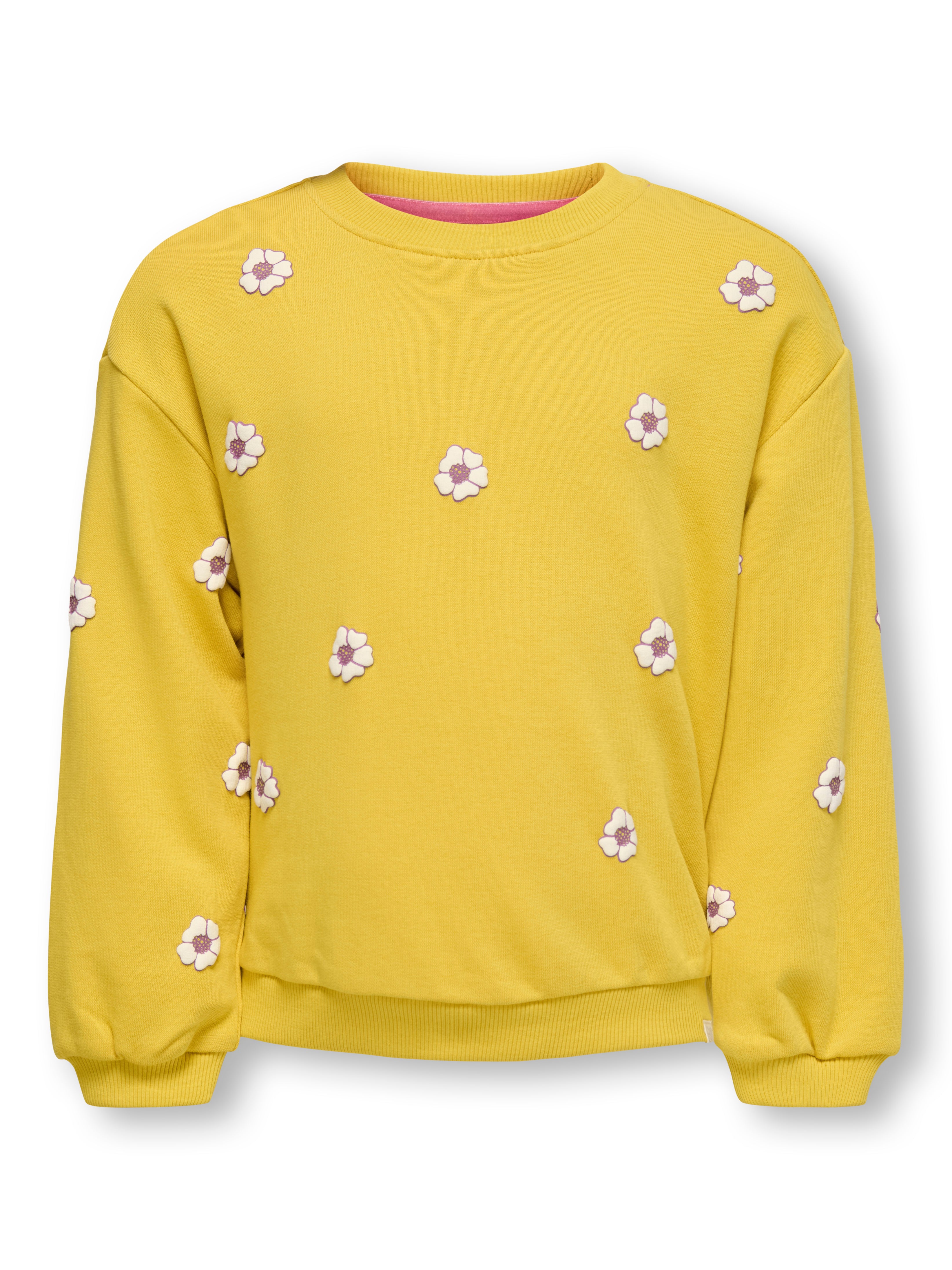 Only Mini Sunny Loose Sweatshirt Spicy Mustard Sunflower 92 Cm