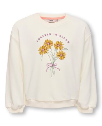 Only Mini Sunny Loose Sweatshirt Tofu Bouquet 92 Cm