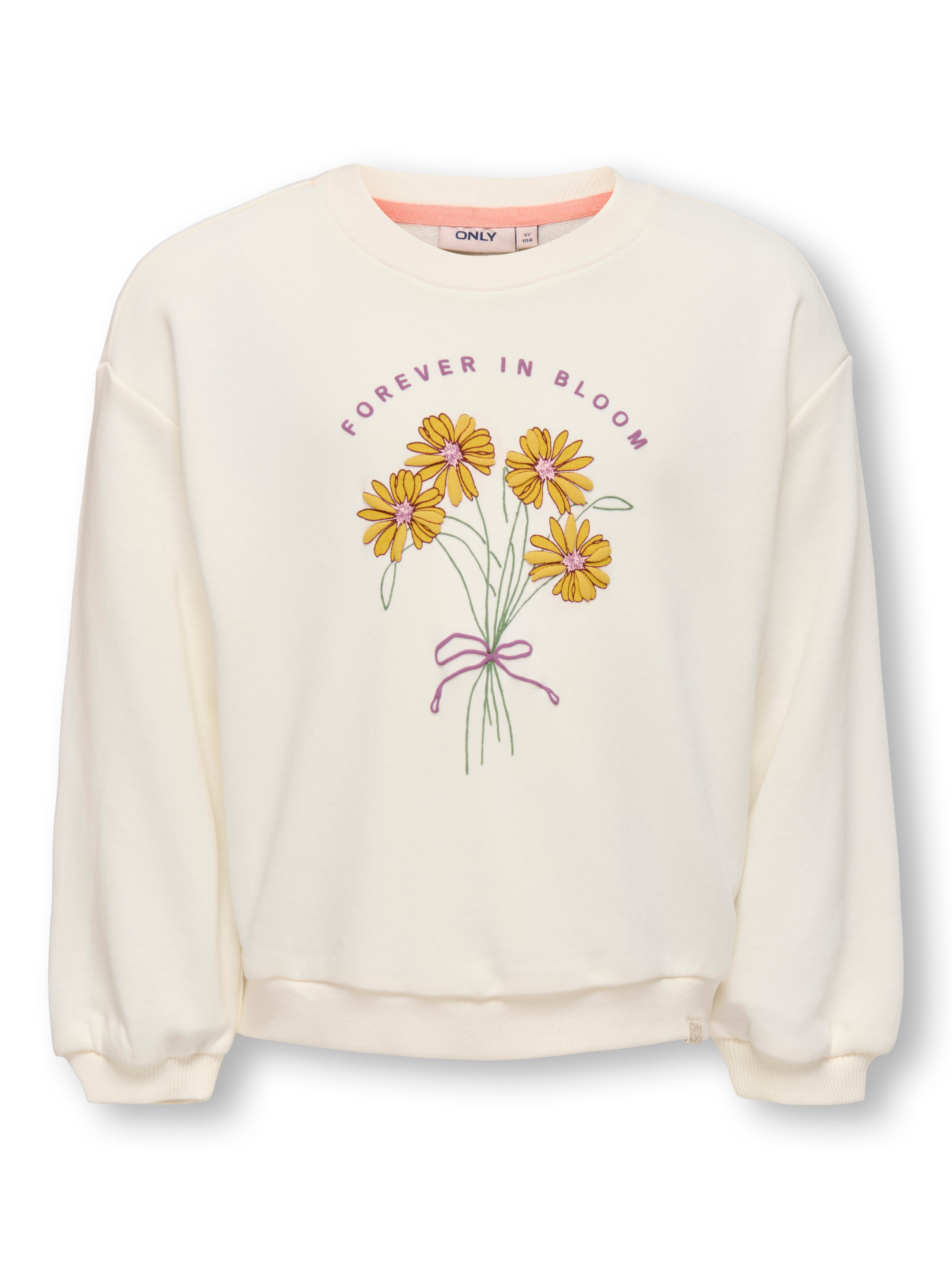 Only Mini Sunny Loose Sweatshirt Tofu Bouquet 92 Cm