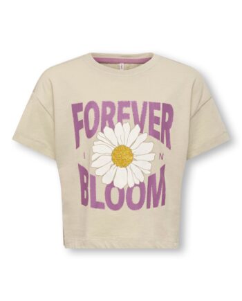 Only Mini Travel Life Ss Loose Tee Feather Gray 92 Cm