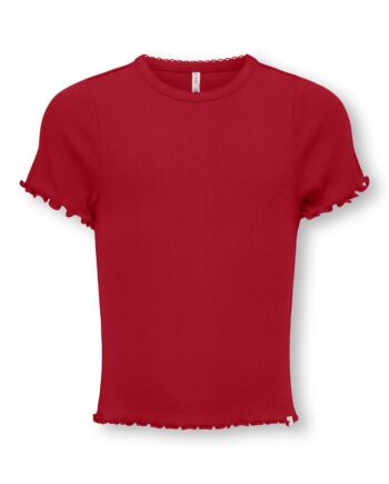 Only Mini Trinny Life Ss Top Equestrian Red 92 Cm