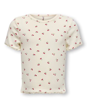 Only Mini Trinny Life Ss Top Tofu Cherry 92 Cm