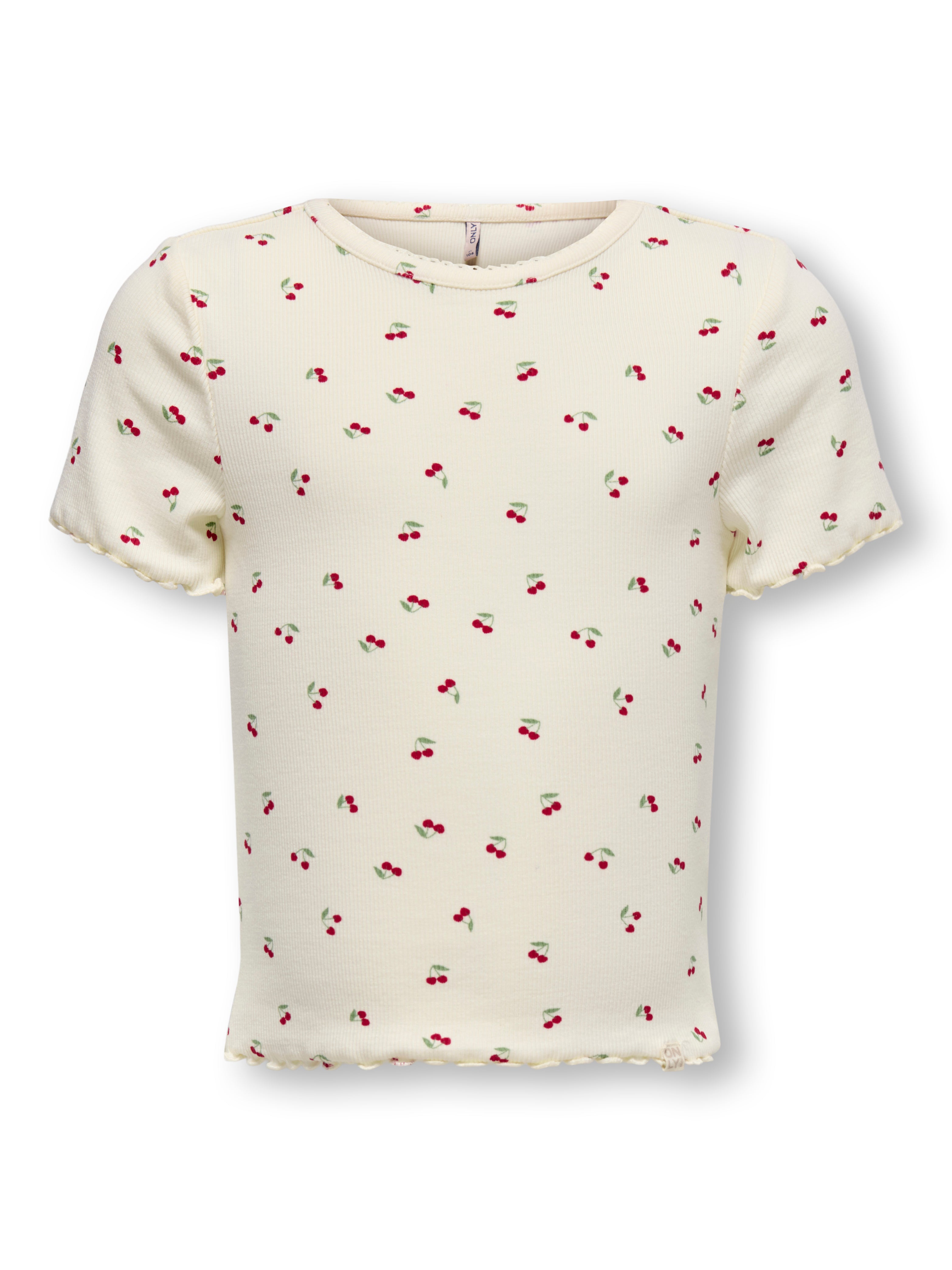 Only Mini Trinny Life Ss Top Tofu Cherry 92 Cm