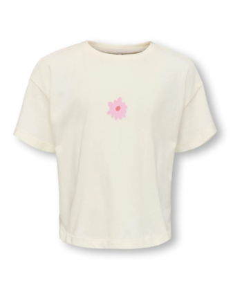 Only Mini Vacay Life Ss Loose Tee Tofu Palm 92 Cm