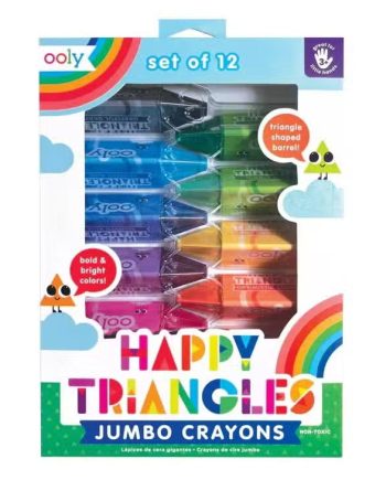 Ooly Jumbo Farvekridt Happy Triangles