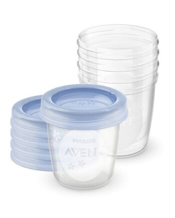 Philips Avent  Bæger Til Opbevaring Af Modermælk    Stk  Med Låg