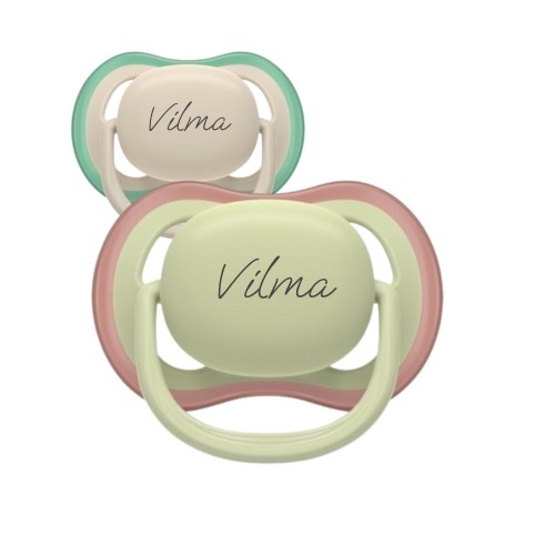Philips Avent Ultra Air  Str      -18 Mdr    Symmetrisk Silikone  Sutter Med Navn