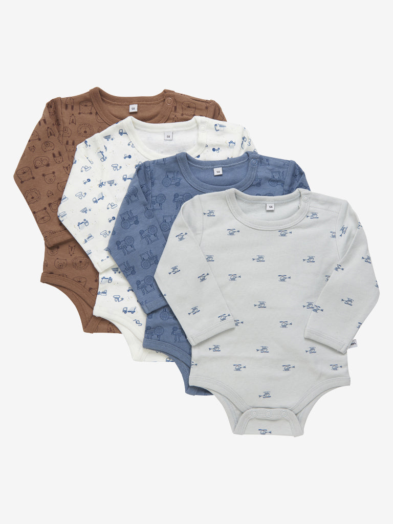 Pippi Langærmet Body   Stk Blue Mirage 50