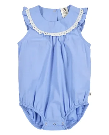 Poplin Romper Shell Blue 80