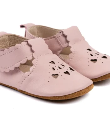 Prewalker Læder Sandal Hjerte Adobe Rose 12-18 Mdr