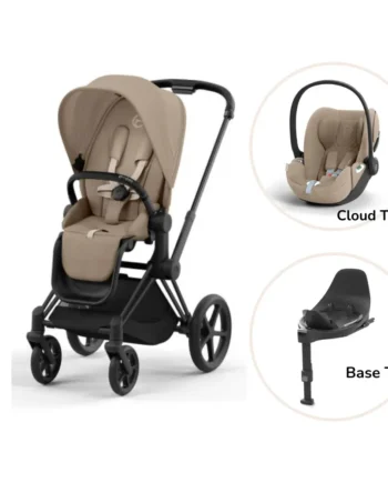 Priam Klapvogn Inkl  Cloud   Og Base Cozy Beige Matt Black Plus