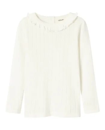 Rachel Nis Langærmet Slim Top Coconut Milk 122 128