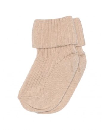 Rib Baby Bomuldsstrømper Rose Dust 15 16