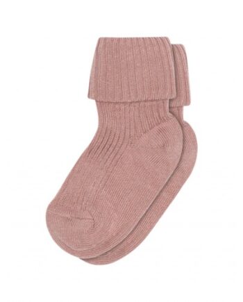 Rib Baby Bomuldsstrømper Wood Rose 15 16