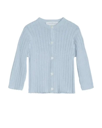 Rib Cardigan Lyseblå 80