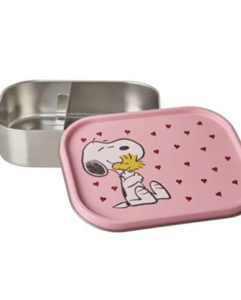 Rice Madkasse Rustfri Stål Snoopy Pink