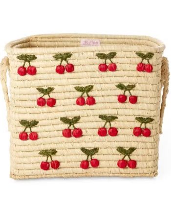 Rice Raffia Kurv Med Kirsebær Stor