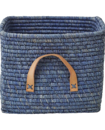 Rice Raffia Kurv Mørkeblå