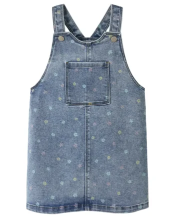 Rosa Denim Kjole Medium Blue Denim Flower 98